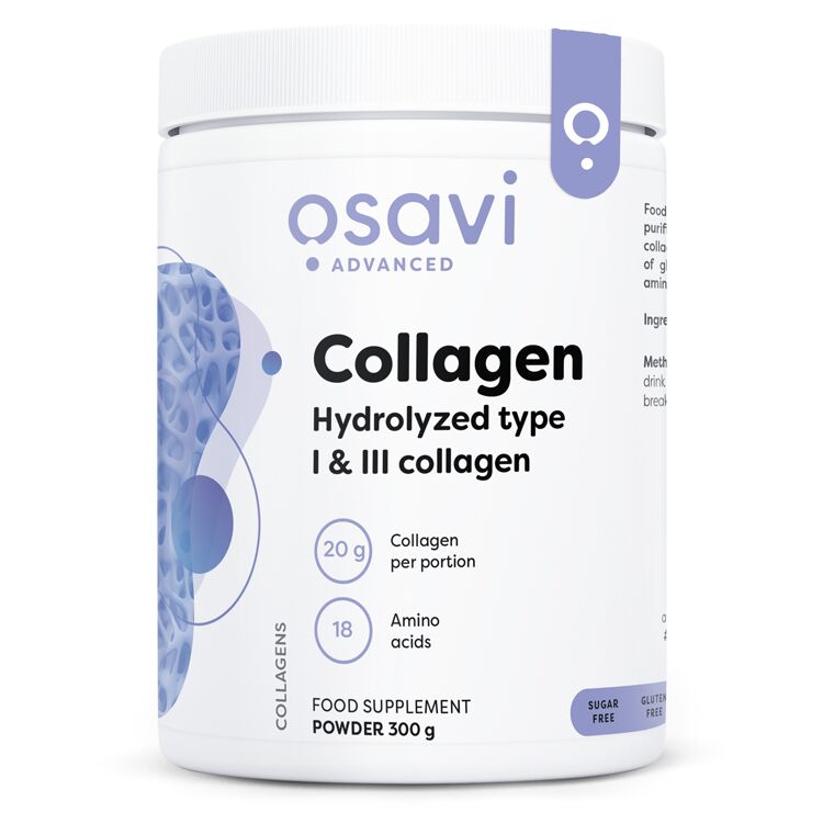Collagen Peptides - Hydrolyzed Type 1 & 3 - 300g - Nuvalia