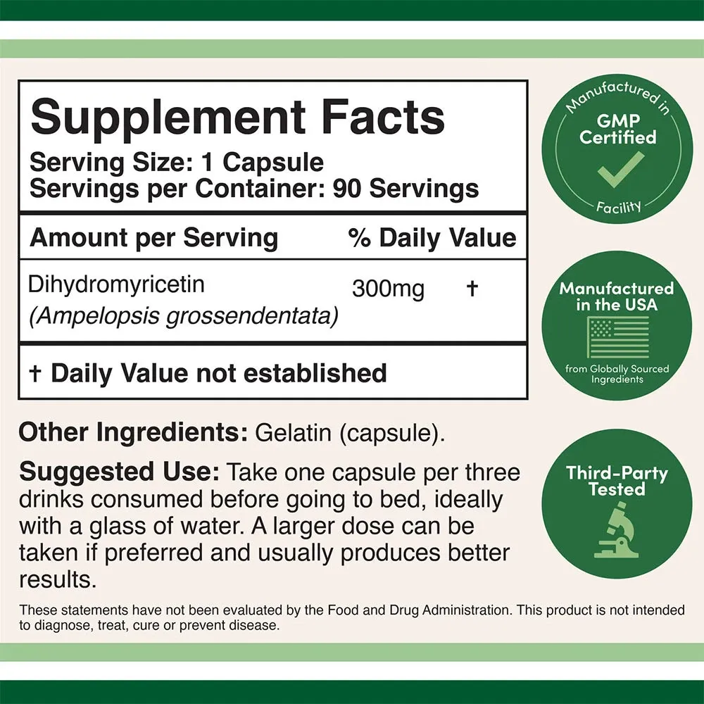 Double Wood Supplements Dihydromyricetin DHM (90 Capsules) - Pilt 2