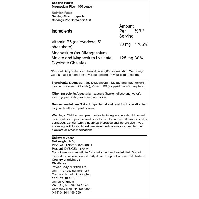 Magnesium Plus - 100 kapsler - Pilt 2