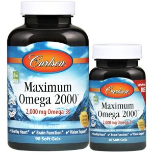 Maximum Omega 2000 - 90 + 30 softgels - Nuvalia