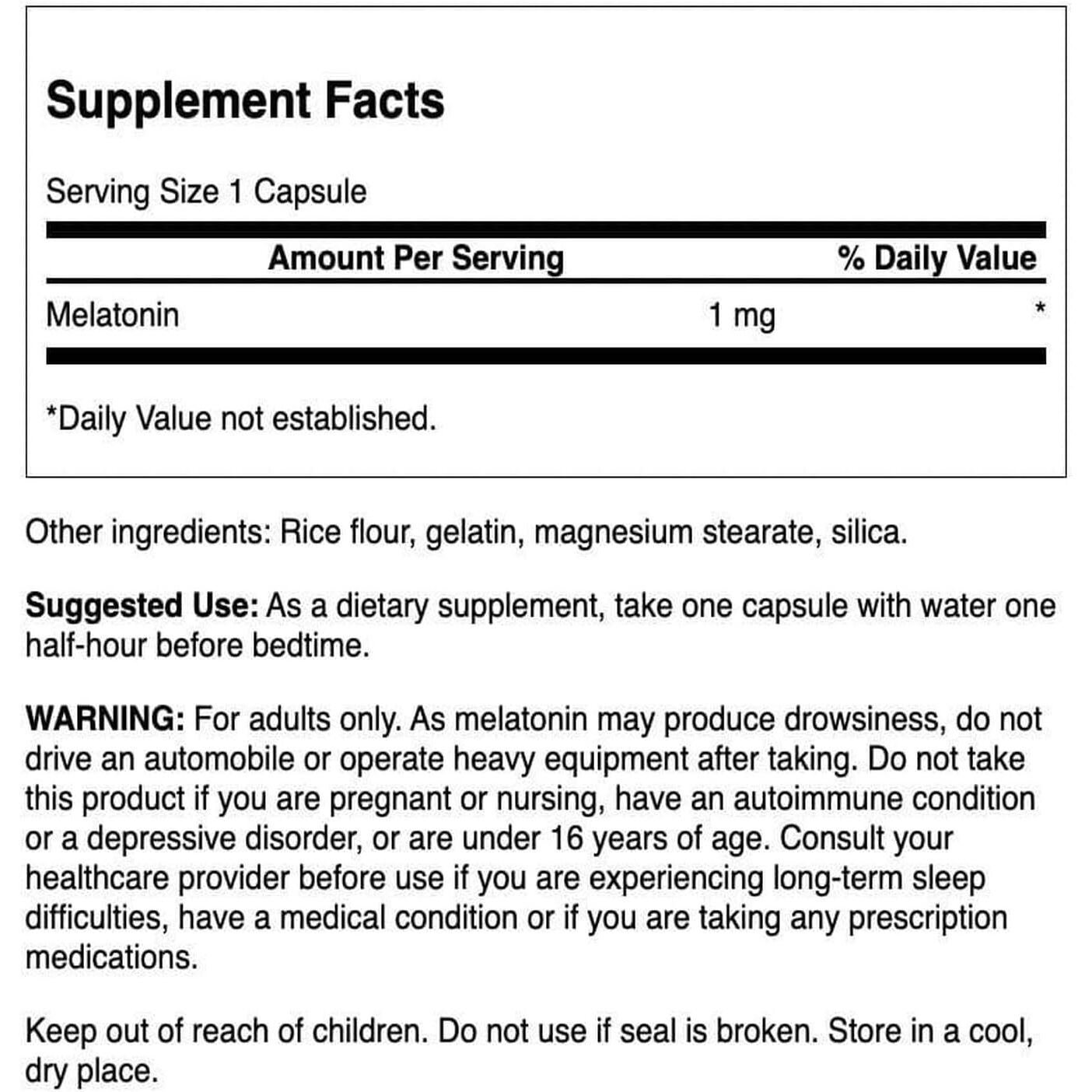 Melatonin, 3mg – 120 caps - Pilt 3