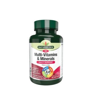 Natures Aid Multi-Vitamins & Minerals (with Iron) (90 Softgels) - Nuvalia