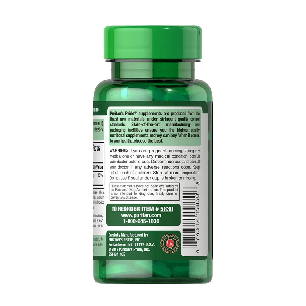Puritan's Pride Magnesium 250 mg (100 Caplets) - Pilt 5