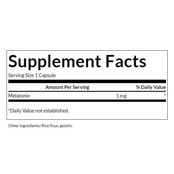 SWANSON Melatonina 1mg - 120 kaps - Pilt 2