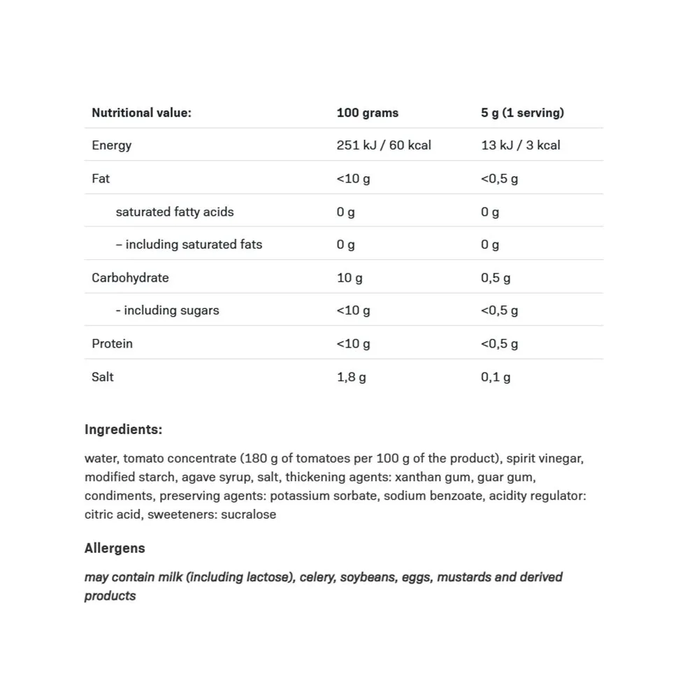 ALLNUTRITION Ketchup (460 g) - Pilt 2