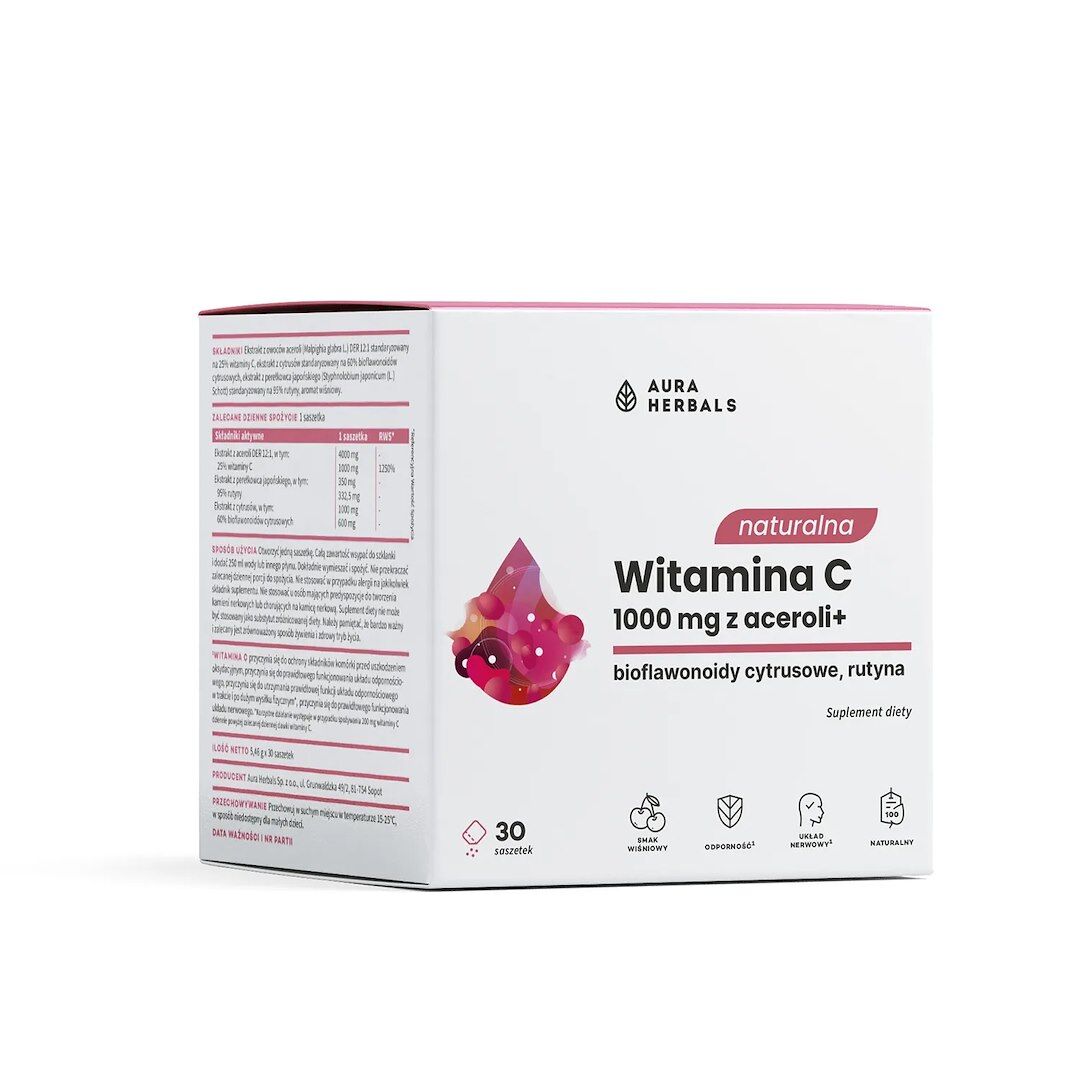 AURA HERBALS Natural Vitamin C 1000 mg from acerola
