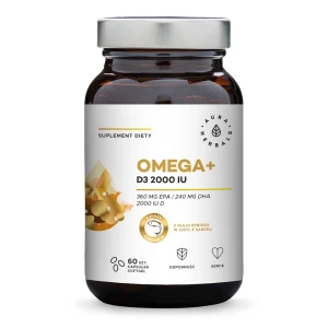 AURA HERBALS Omega+ D3-vitamiin 2000 IU (60 pehmekapslit) - Viking Supplements