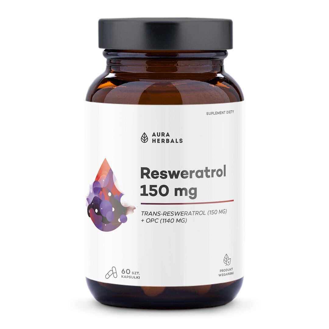 AURA HERBALS Resveratrool 150 mg (60 kapslit) - Viking Supplements