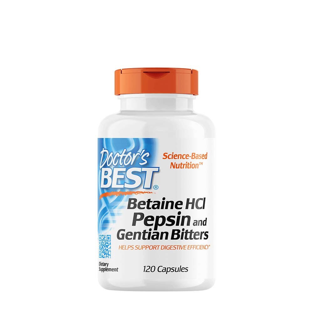 Betaiin-HCl, pepsiin ja geniaani mõru - 120 kapslit - Viking Supplements