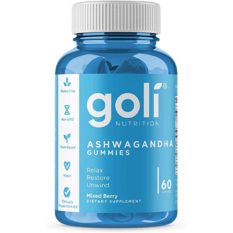 GOLI NUTRITION Ashwagandha KSM-66 geelipastillid (60 tükki) – Viking Supplements