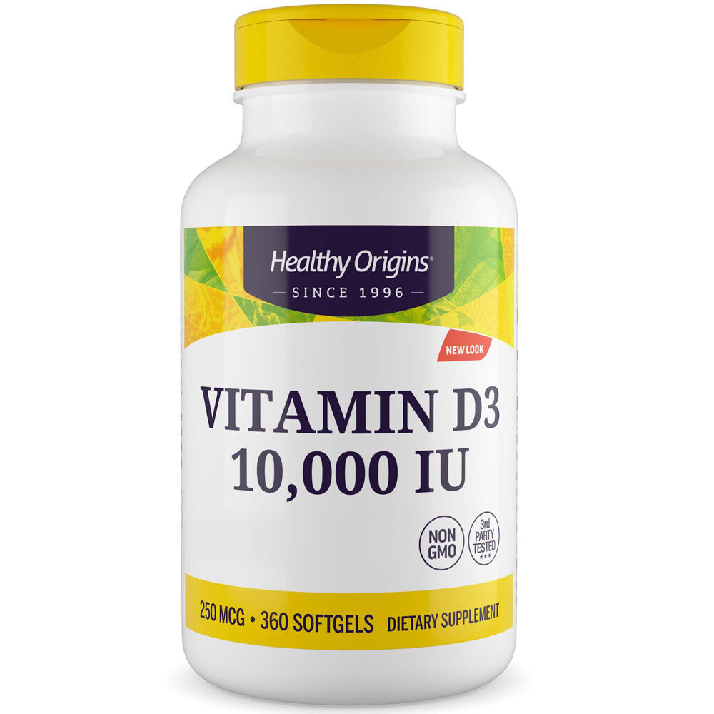 Healthy Origins Vitamin D3 Depot 10 000 IU 360 soft capsules - Viking Supplements