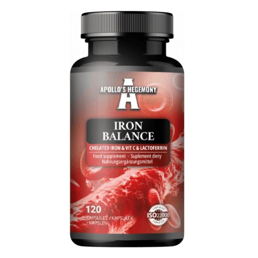 Iron Balance Chelated Iron & Vit C & Lactoferrin - 120 caps - Viking Supplements