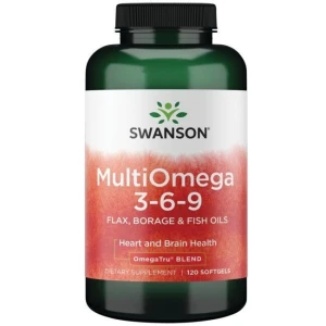 MultiOmega 3-6-9 – linaseemne-, kurgirohu- ja kalaõli – 120 pehmet kapslit – Viking Supplements