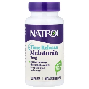 Natrol Melatoniin aeglustatud vabanemisega 3 mg (100 tabletti) – Viking Supplements