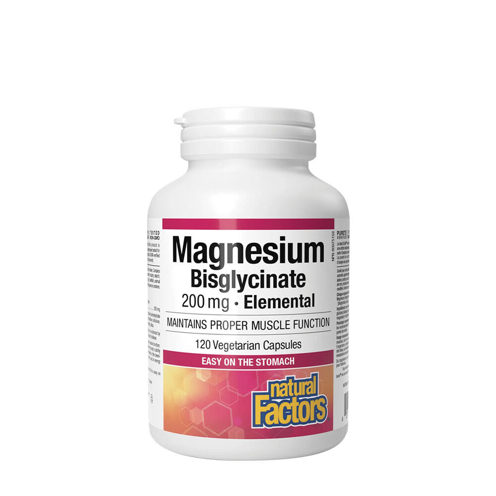 Natural Factors puhas magneesiumbisglütsinaat 200 mg (120 kapslit) – Viking Supplements
