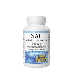 Natural Factors N-Acetyl-L-Cysteine Amino Acid 500 mg (90 Capsules) - Viking Supplements