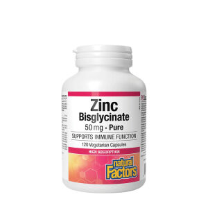 Natural Factors Zinc Bisglycinate 50 mg (120 Capsules) - Viking Supplements