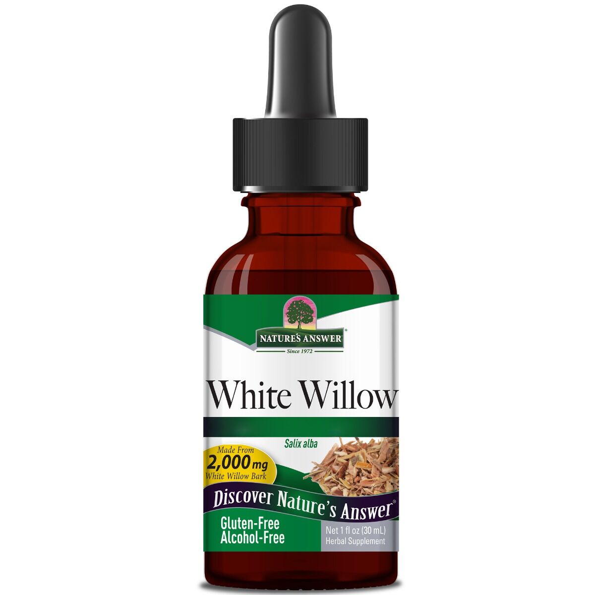Nature's Answer valge paju 2000 mg, alkoholivaba, 30 ml – Viking Supplements