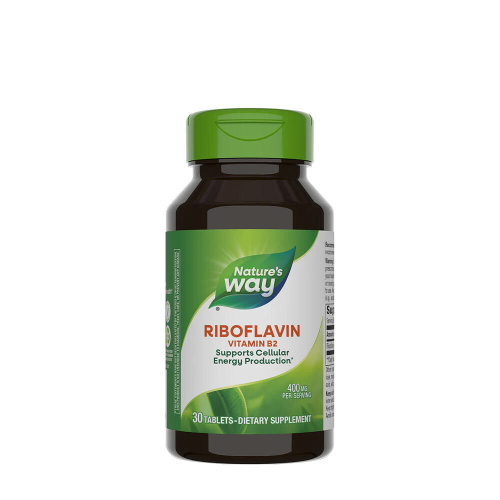 Natures Way Riboflavin Vitamin B2 (30 Tablets) - Viking Supplements