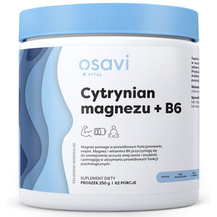 OSAVI magneesiumtsitraat + B6 (250 g) – Viking Supplements