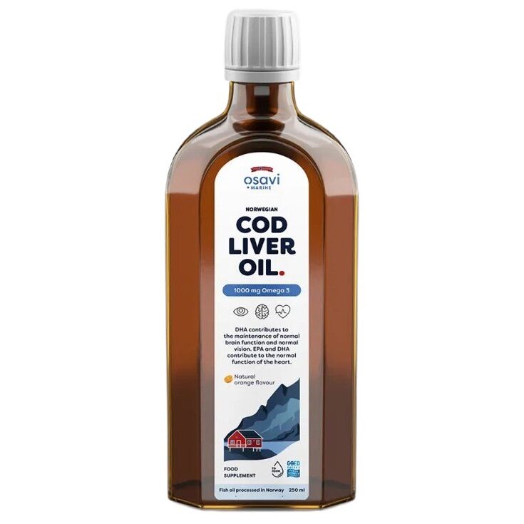 OSAVI Norwegian Cod Liver Oil 1000 mg Omega 3