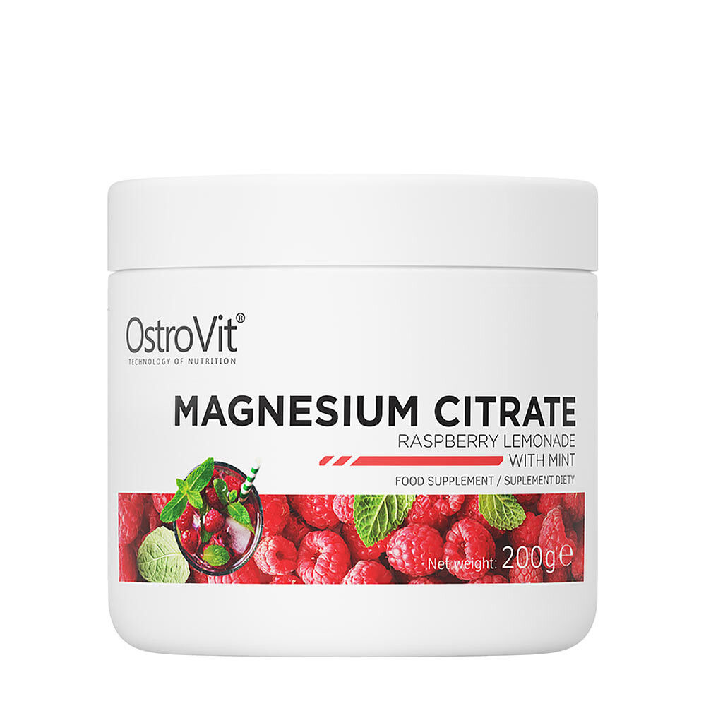 Ostrovit magneesiumtsitraat – vaarikas-limonaad piparmündiga (200 g) – Viking Supplements