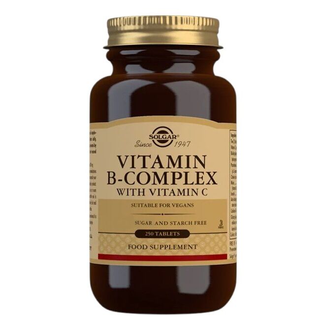 SOLGAR B-vitamiinikompleks koos C-vitamiiniga (250 tabletti) – Viking Supplements