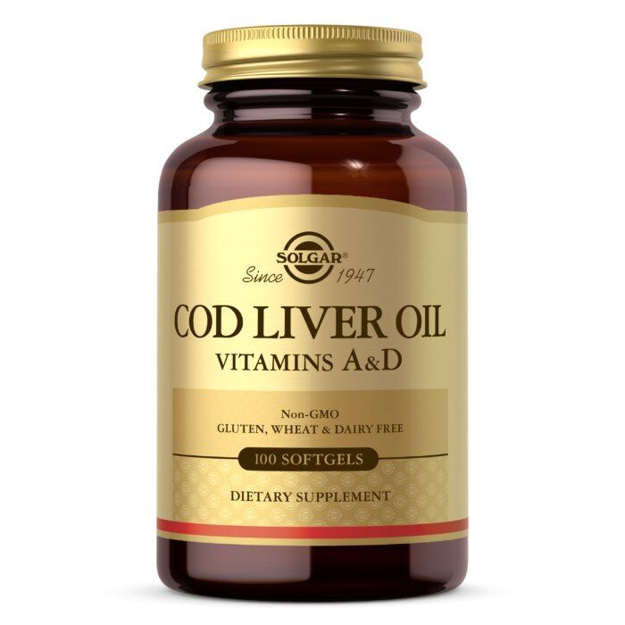 SOLGAR kalamaksaõli – A- ja D-vitamiinid (100 kapslit) – Viking Supplements
