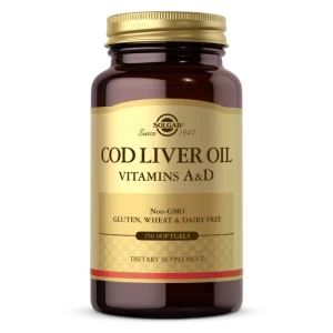SOLGAR kalamaksaõli – A- ja D-vitamiinid (250 kapslit) – Viking Supplements