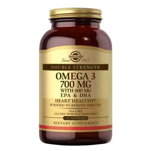 SOLGAR Double Strength Omega-3 (120 pehmet kapslit) - Viking Supplements