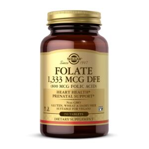 SOLGAR Folate 1333 mcg DFE (800 mcg Folic Acid) (250 tabs) - Viking Supplements