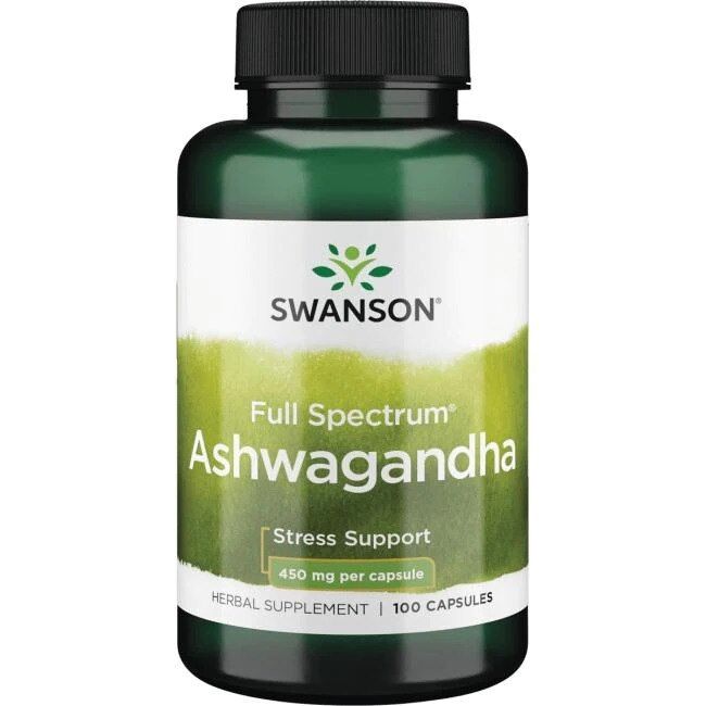 SWANSON Ashwagandha 450 mg 100 kapslit – Viking Supplements