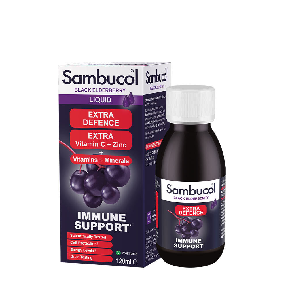 Sambucol Extra Defence vedelik (120 ml) - Viking Supplements
