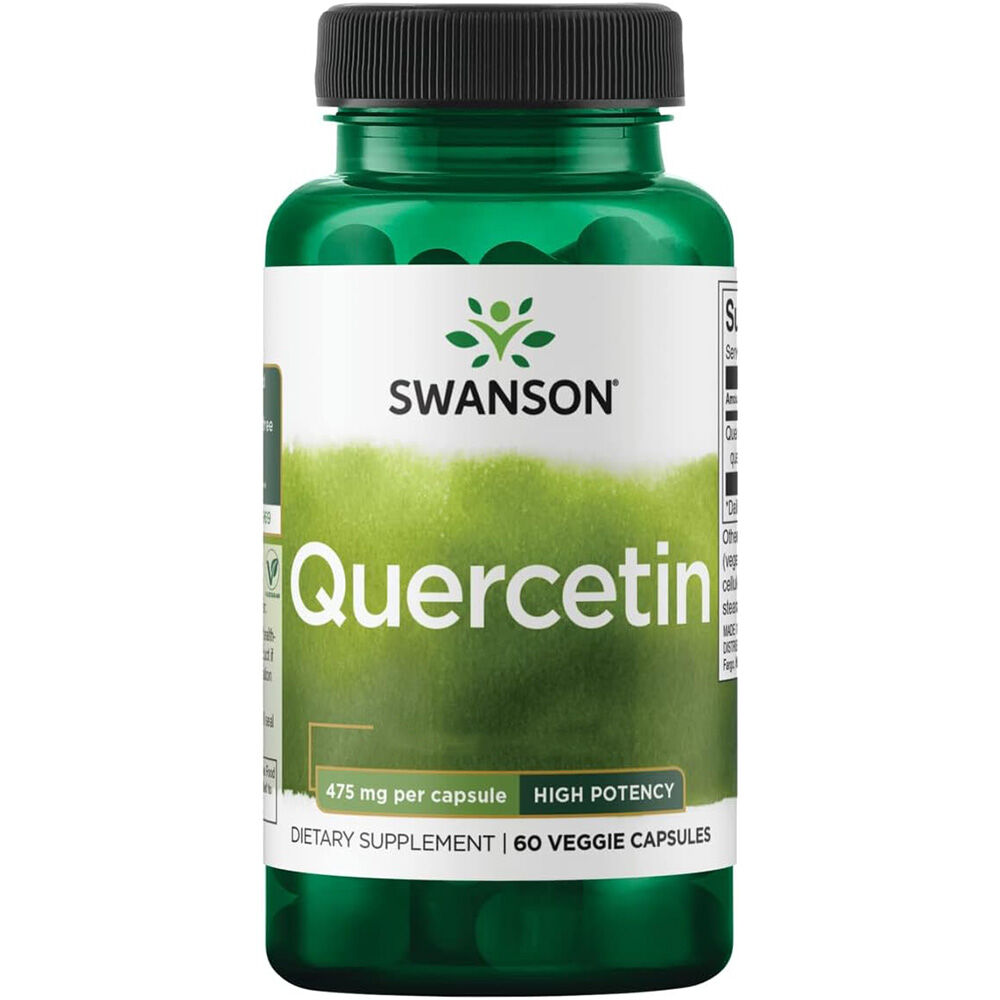 Swanson kõrge toimeainesisaldusega kvertsetiin 475 mg, 60 kapslit – Viking Supplements