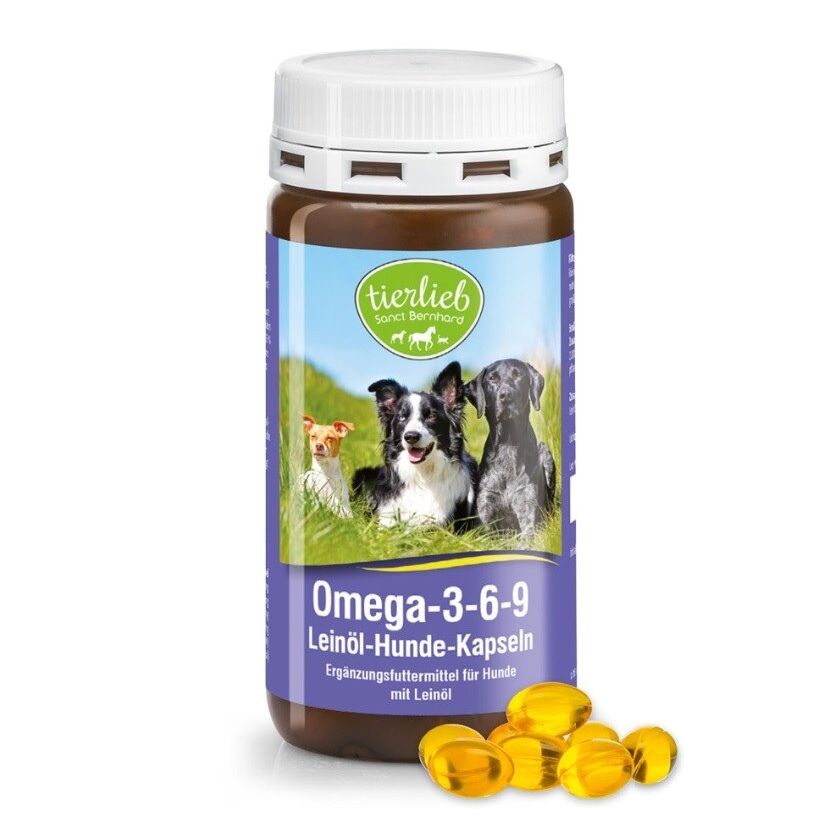 TIERLIEB Omega-3-6-9 linaseemneõli kapslid koertele (180 kapslit) – Viking Supplements