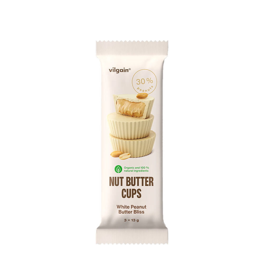 Vilgain Bio pähklivõi-kommid „White Peanut Butter Bliss“ (39 g) – Viking Supplements