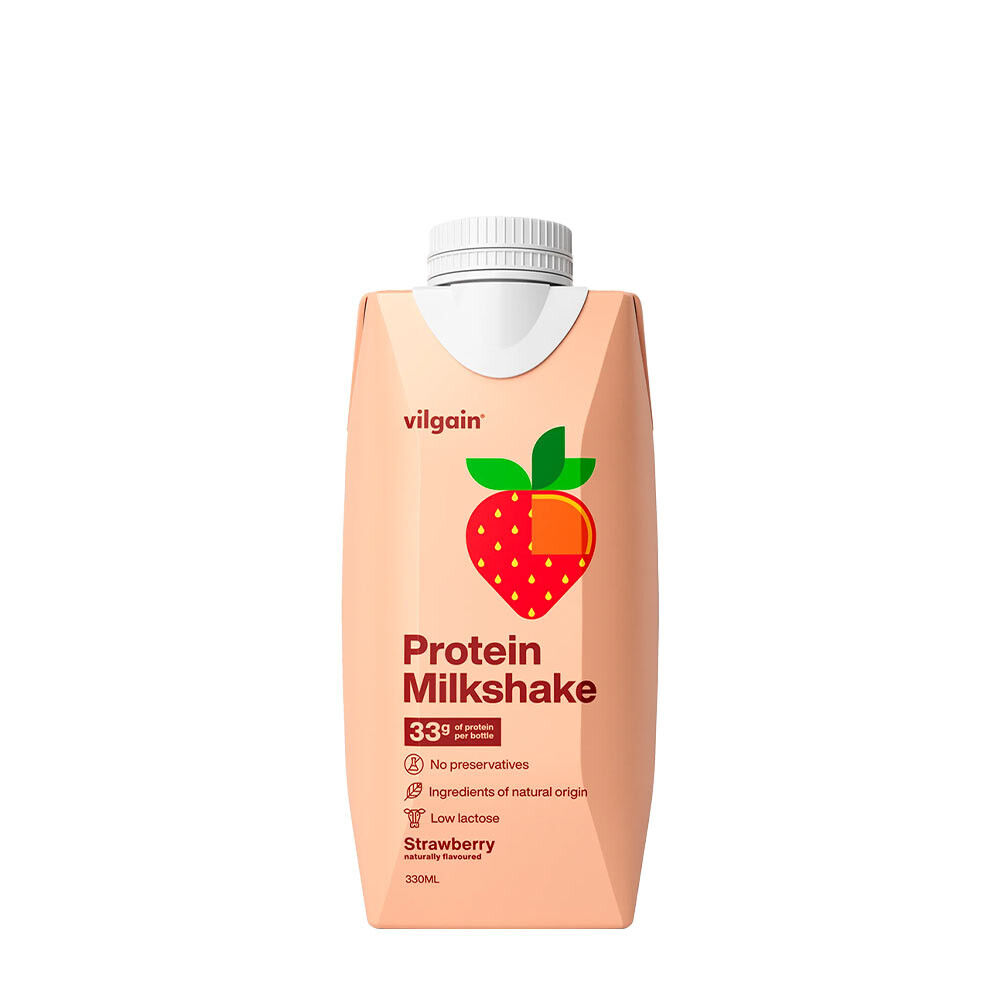 Vilgain Protein Milkshake Strawberry (330 ml) - Viking Supplements
