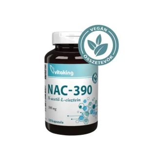 Vitaking NAC-390 (N-atsetüül-L-tsüsteiin) 390 mg (120 kapslit) – Viking Supplements