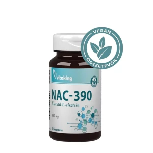 Vitaking NAC-390 (N-atsetüül-L-tsüsteiin) 390 mg (60 kapslit) – Viking Supplements