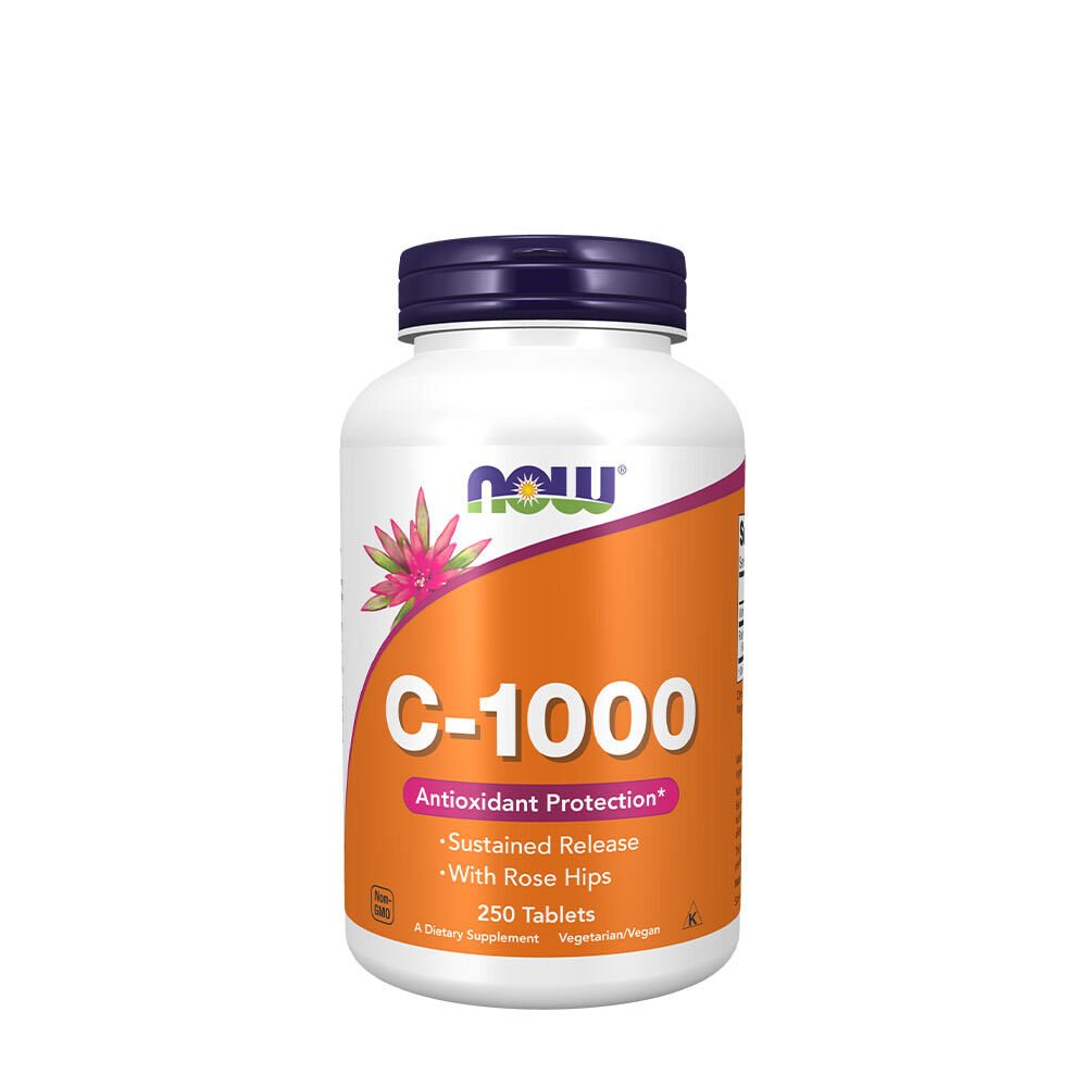 C-vitamiin 1000 koos kibuvitsamarjadega – aeglustatud vabanemisega – 250 tabletti – Viking Supplements