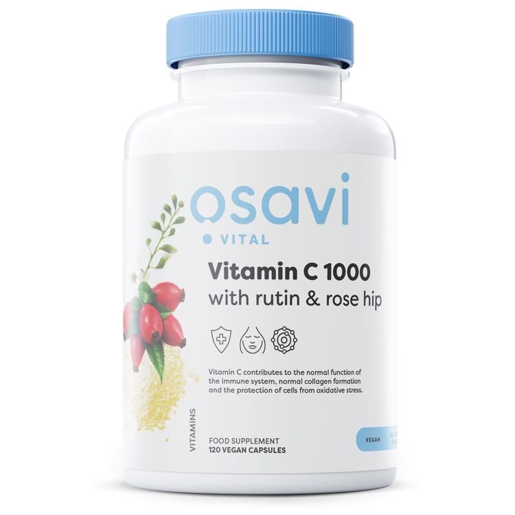 C-vitamiin 1000 koos rutiini ja kibuvitsaga – 120 vegan-kapslit – Viking Supplements