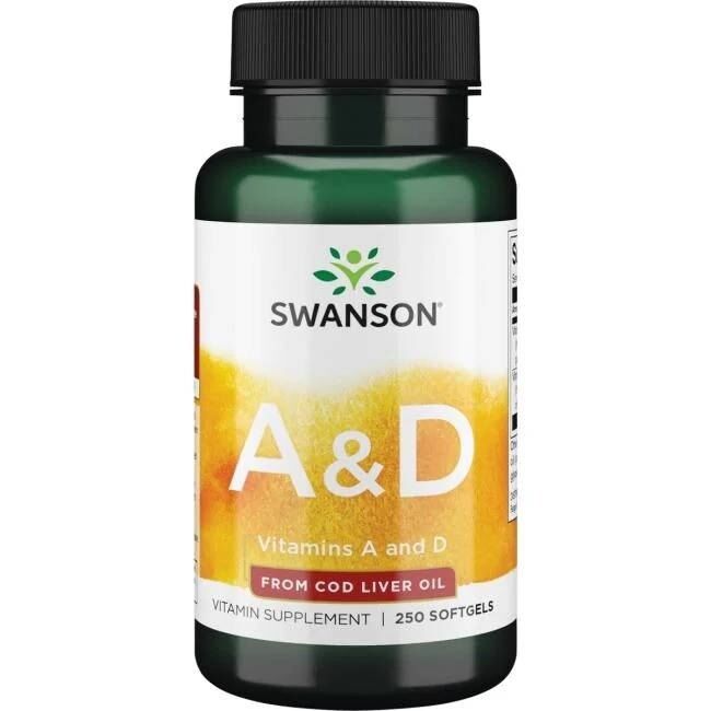 Vitamiinid A ja D – 250 pehmet kapslit – Viking Supplements