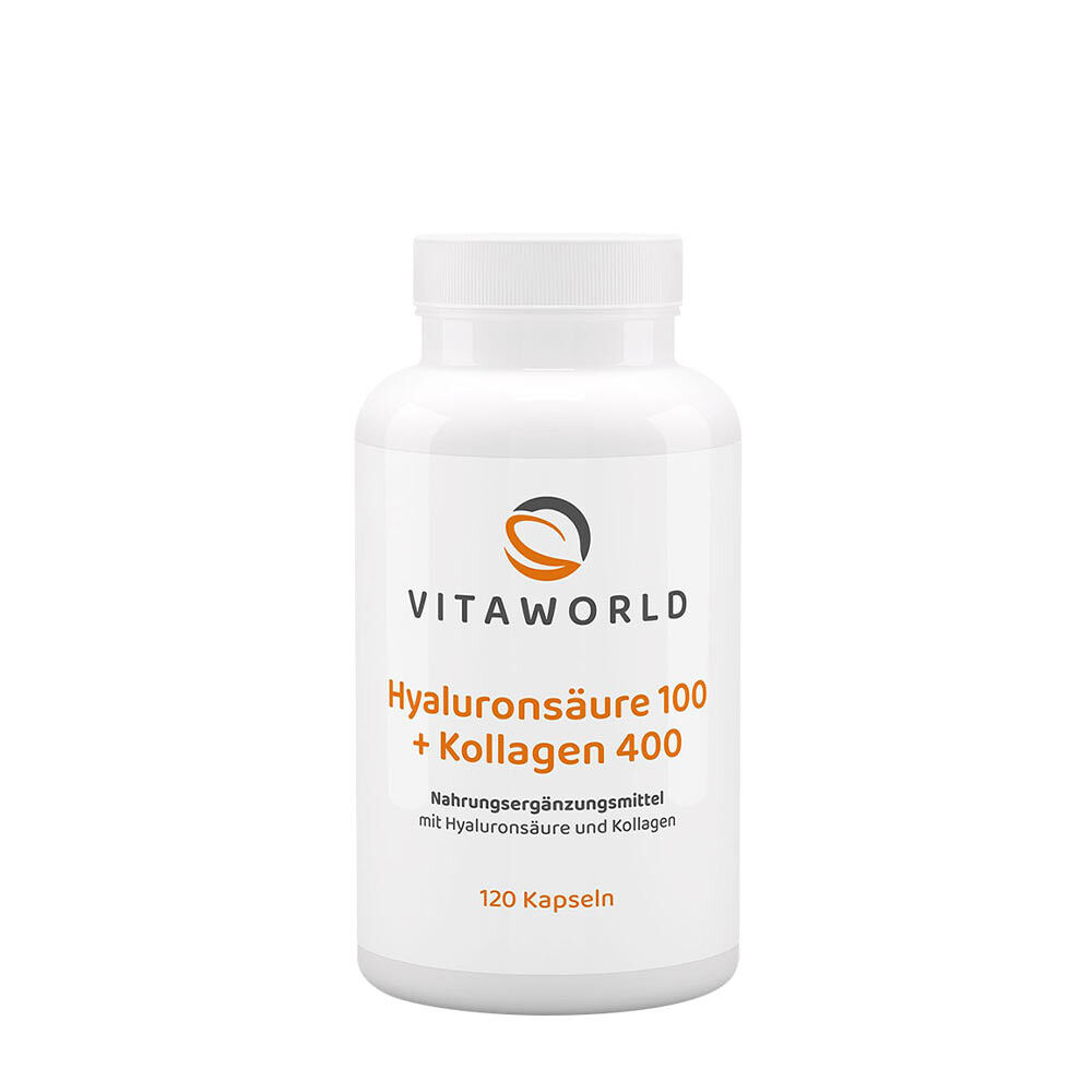 Vitaworld hüaluroonhape 100 + kollageen 400 (120 kapslit) – Viking Supplements