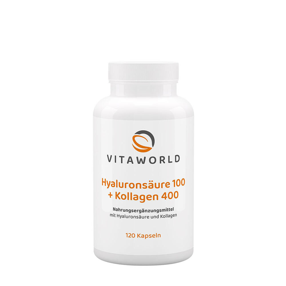 Vitaworld hüaluroonhape 100 + kollageen 400 (120 kapslit) – Viking Supplements