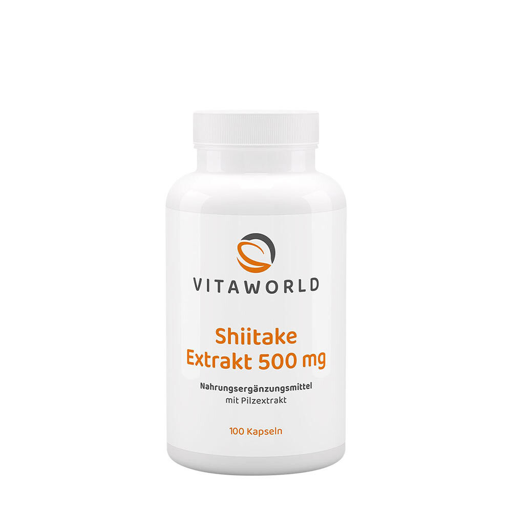 Vitaworld shiitake-ekstrakt 500 mg (100 kapslit) – Viking Supplements