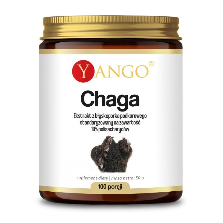 YANGO Chaga ekstrakt – 10% polüsahhariidid (50 g) – Viking Supplements